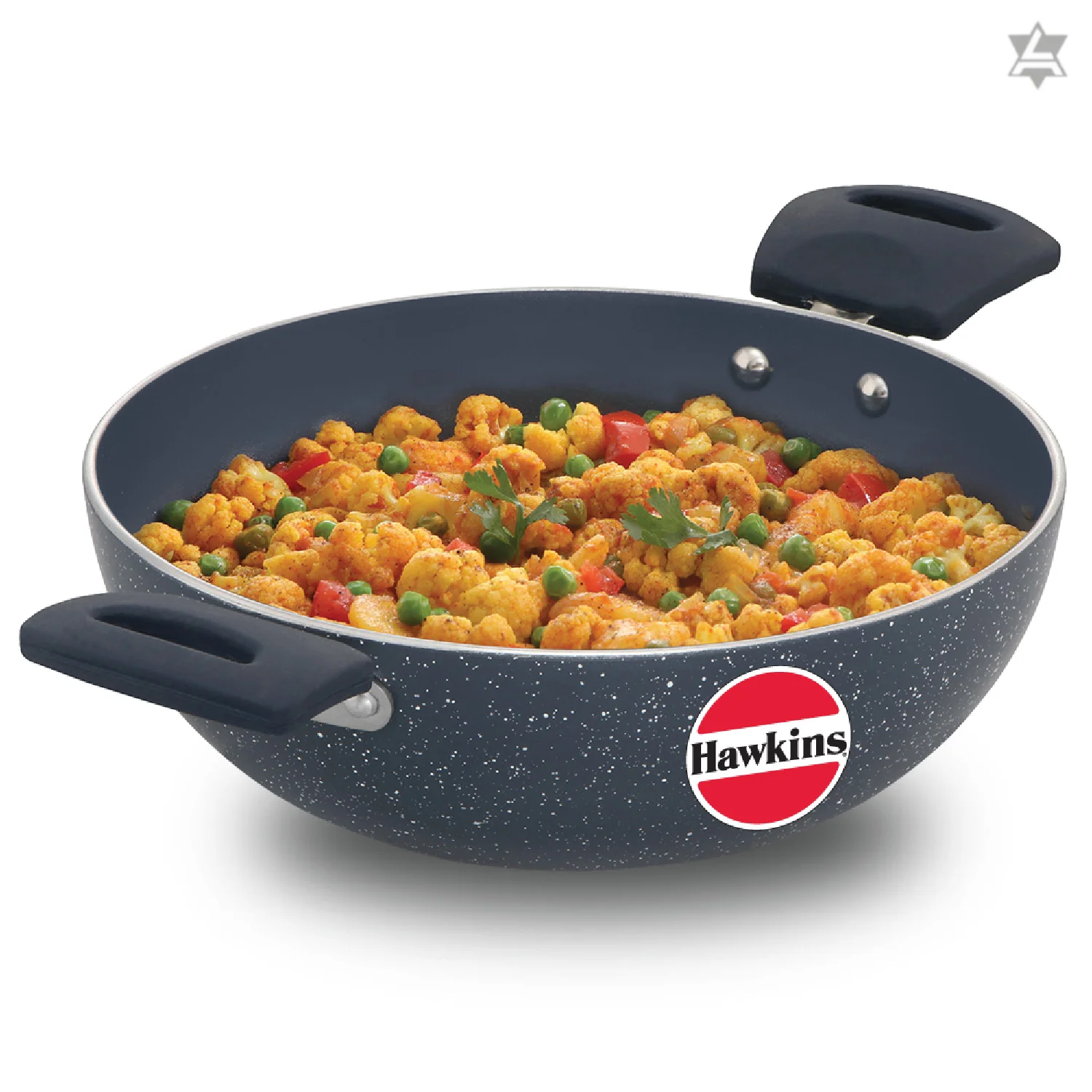 Hawkins Ceramic Nonstick 2.5 Litre Deep Kadhai, Induction Deep Fry Pan with Granite Kadai (ICK25)